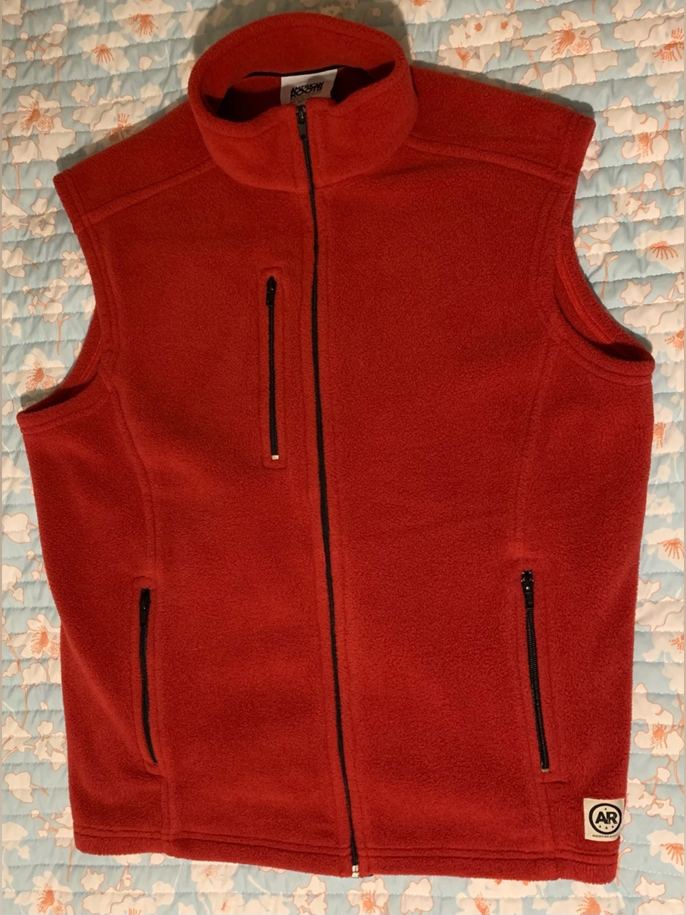 American Roots Rust-Red Fleece Zip Vest